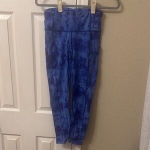 Lululemon Blue Tie-Dye Leggings